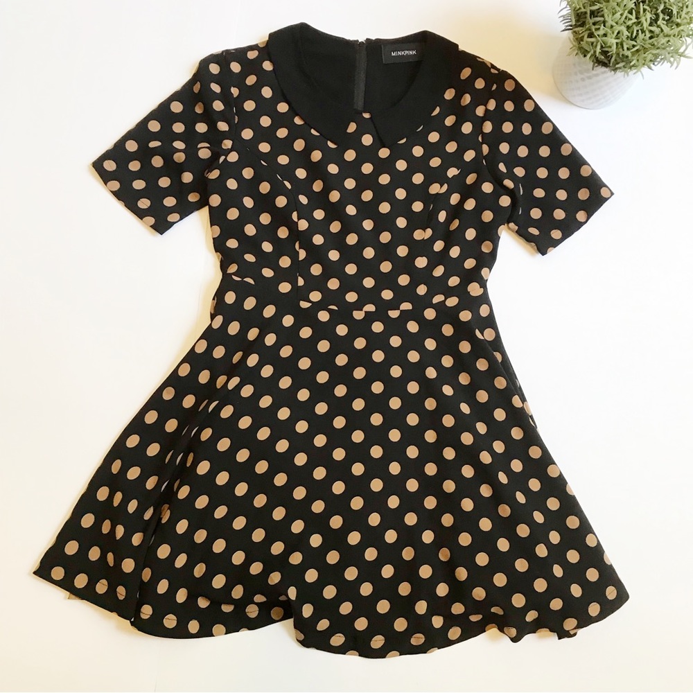 Minkpink - Polka dot fit and flare dress